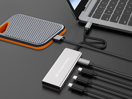 Conceptronic HUBBIES16G hub di interfaccia USB 3.2 Gen 2 (3.1 Gen 2) Type-C 10000 Mbit/s Grigio