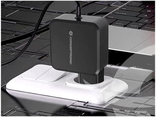 Conceptronic OZUL04BE Caricabatterie per dispositivi mobili Universale Nero AC Interno