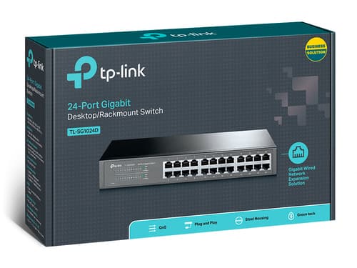 TP-Link TL-SG1024D switch di rete Non gestito Gigabit Ethernet (10/100/1000) Grigio
