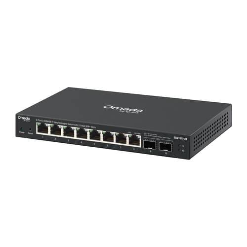 TP-Link ES210X-M2 switch di rete Gestito 2.5G Ethernet (100/1000/2500) Montaggio da desktop/parete Nero