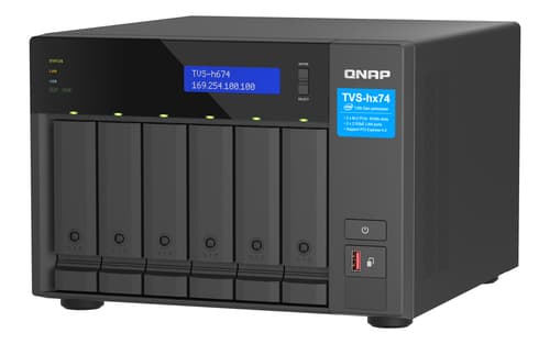 QNAP TVS-h674 NAS Tower Intel® Core™ i3 i3-12100 16 GB DDR4 0 TB QuTS hero Nero
