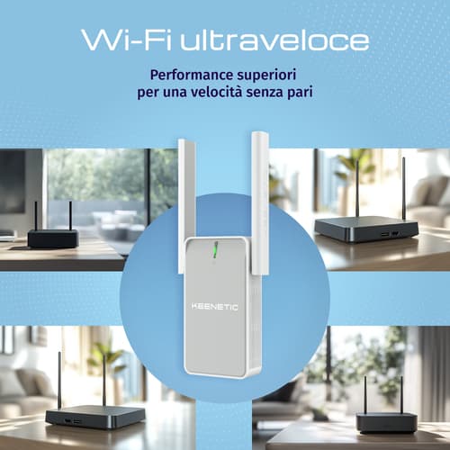 Keenetic Buddy 5 (KN-3311) Ripetitore Wi-Fi mesh 5 AC1200 con porta Ethernet