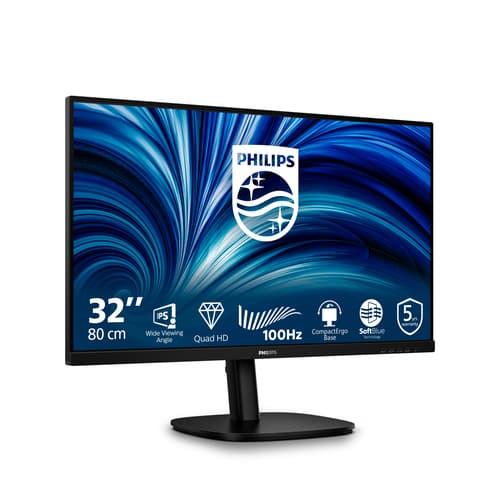 Philips Serie 3000 32B2N3500/00 Monitor PC 80 cm (31.5") 2560 x 1440 Pixel Quad HD LCD Nero
