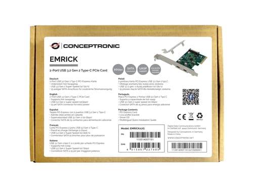 Conceptronic EMRICK07G scheda di interfaccia e adattatore Interno USB 3.2 Gen 2 (3.1 Gen 2)