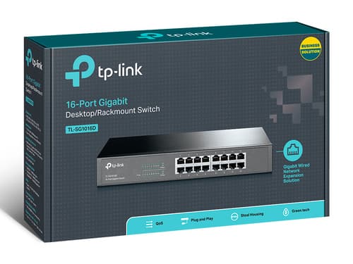 TP-Link TL-SG1016D switch di rete Non gestito L2 Gigabit Ethernet (10/100/1000) Nero