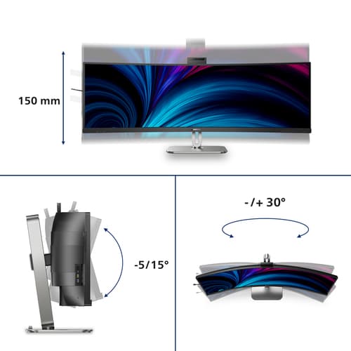 Philips 49B2U6900CH/00 Monitor PC 124 cm (48.8") 5120 x 1440 Pixel Dual QHD LCD Nero