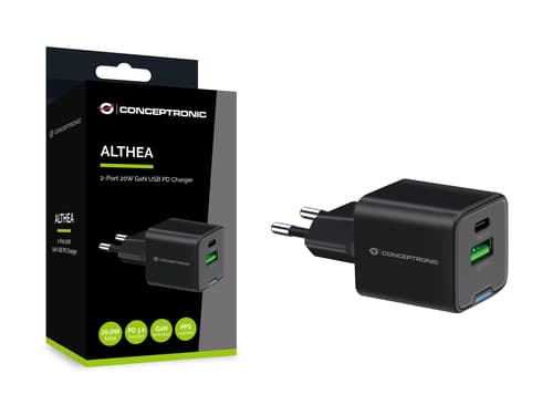Conceptronic ALTHEA15B Caricabatterie per dispositivi mobili Universale Nero AC Ricarica rapida Interno