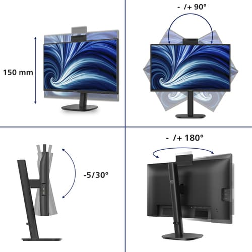 Philips Serie 3000 24B2N3200JH/00 Monitor PC 60,5 cm (23.8") 1920 x 1080 Pixel Full HD LCD Nero