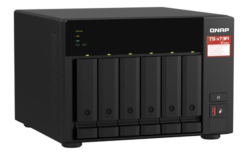QNAP TS-673A NAS Tower Ryzen Embedded V1500B 8 GB DDR4 0 TB QNAP Turbo System Nero