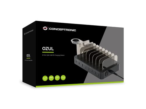 Conceptronic OZUL02B Caricabatterie per dispositivi mobili Universale Nero AC Interno