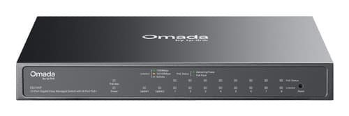 TP-Link Omada ES210GP switch di rete Gestito L2 Gigabit Ethernet (10/100/1000) Supporto Power over Ethernet (PoE) Guida DIN Nero
