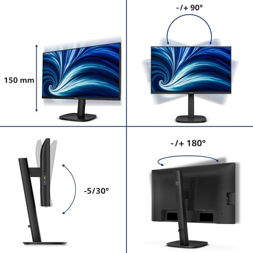 Philips Serie 3000 24B2N3200J/00 Monitor PC 60,5 cm (23.8") 1920 x 1080 Pixel Full HD LCD Nero