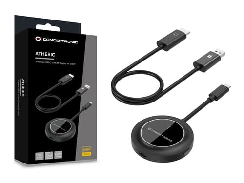 Conceptronic ATHERIC01B adattatore per lettori wireless HDMI/USB Full HD Dongle
