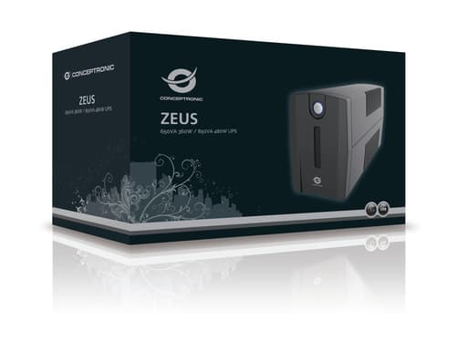 Conceptronic ZEUS01ES gruppo di continuità (UPS) A linea interattiva 0,65 kVA 360 W 2 presa(e) AC