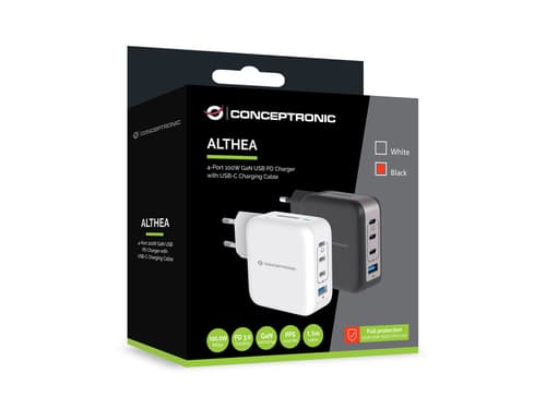 Conceptronic ALTHEA18B Caricabatterie per dispositivi mobili Universale Nero AC Ricarica rapida Interno