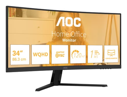 AOC B3 CU34B3E Monitor PC 86,4 cm (34") 3440 x 1440 Pixel Wide Quad HD LED Nero