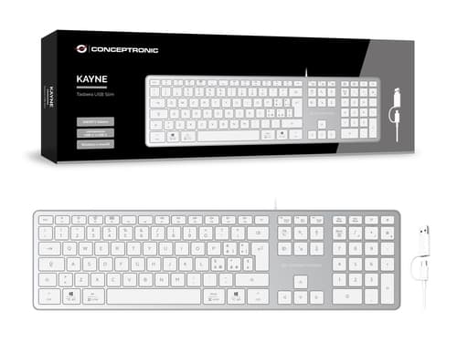 Conceptronic KAYNE02WIT tastiera Universale USB QWERTY Italiano Bianco