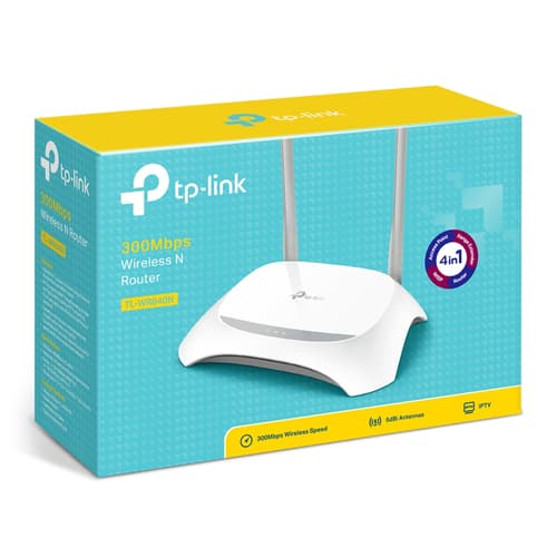 TP-Link TL-WR840N router wireless Fast Ethernet Banda singola (2.4 GHz) Grigio, Bianco