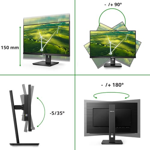 Philips 242B1G/00 Monitor PC 60,5 cm (23.8") 1920 x 1080 Pixel Full HD LED Nero