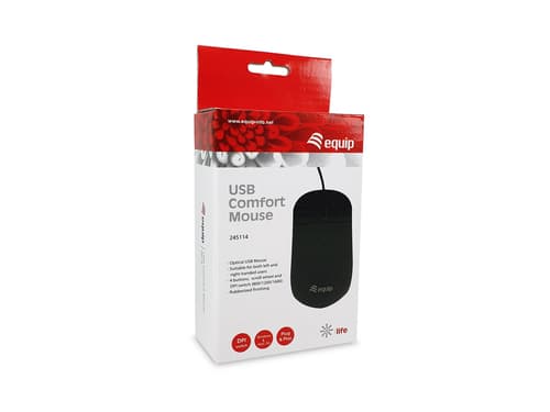 Equip 245114 mouse Ufficio Ambidestro USB tipo A Ottico 1600 DPI