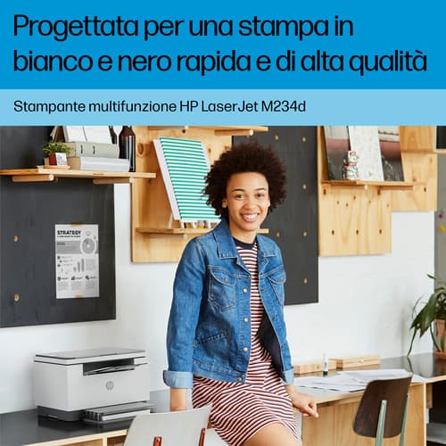 HP LaserJet M234d Multifunction Bianco e nero Stampante, Fotocopiatrice, scanner; Fronte/retro