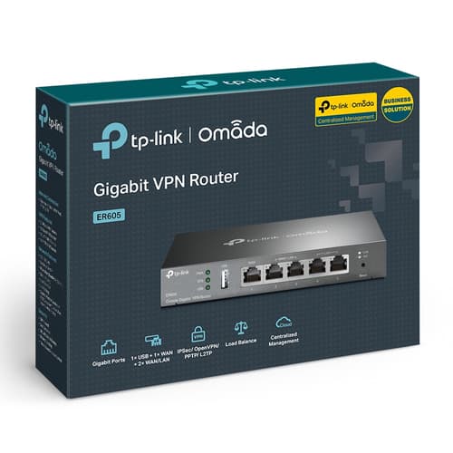 TP-Link Omada ER605 router cablato Gigabit Ethernet Nero