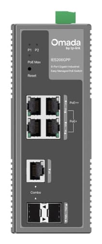 TP-Link IES206GPP switch di rete Gestito Gigabit Ethernet (10/100/1000) Supporto Power over Ethernet (PoE) Nero