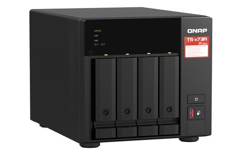 QNAP TS-473A NAS Tower Ryzen Embedded V1500B 8 GB DDR4 0 TB QNAP Turbo System Nero