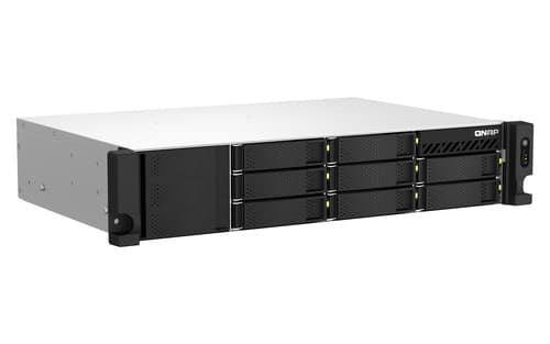 QNAP TS-864EU-RP NAS Armadio (2U) Intel® Celeron® N5095 8 GB DDR4 0 TB QNAP Turbo System Nero
