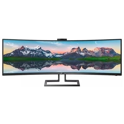 MONITOR PHILIPS LCD CURVED LED 48.8" 32:9 499P9H/00 4K 5MS MM DQHD 3000:1 BLACK 2XHDMI DP USB-C USB3.1 WEBCAM VESA