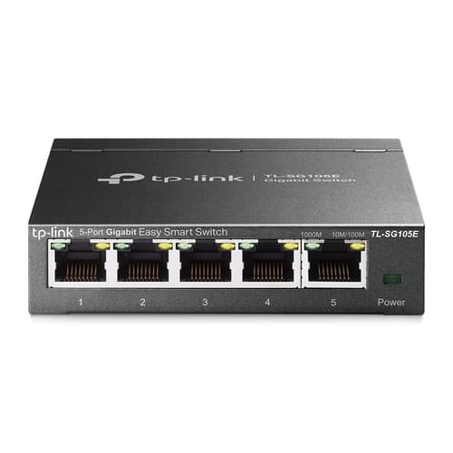 TP-Link TL-SG105E switch di rete Gestito L2 Gigabit Ethernet (10/100/1000) Nero