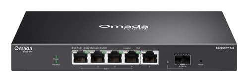 TP-Link ES206XPP-M2 switch di rete Gestito L2 2.5G Ethernet (100/1000/2500) Supporto Power over Ethernet (PoE) Montaggio da desktop/parete Nero