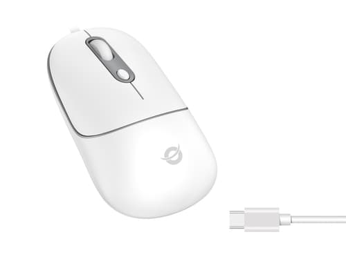 Conceptronic REGAS02W mouse Universale Ambidestro USB tipo-C Ottico 2400 DPI