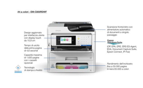 Epson WorkForce Pro EM-C800RDWF Printer